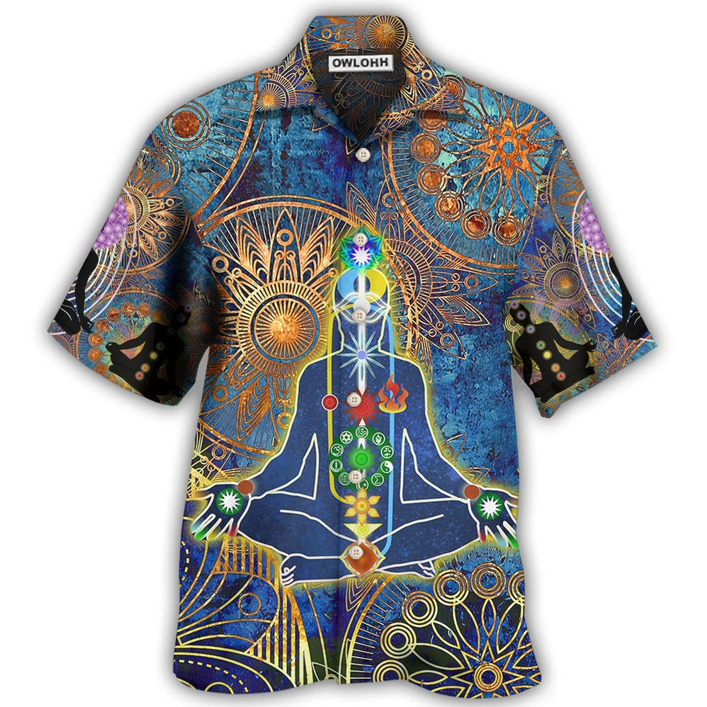 Hawaiian Shirt / Adults / S Yoga Mandala Style - Hawaiian Shirt - Owls Matrix LTD