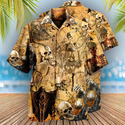 Skull You're Already Dead Vintage - Hawaiian Shirt - Owls Matrix LTD
