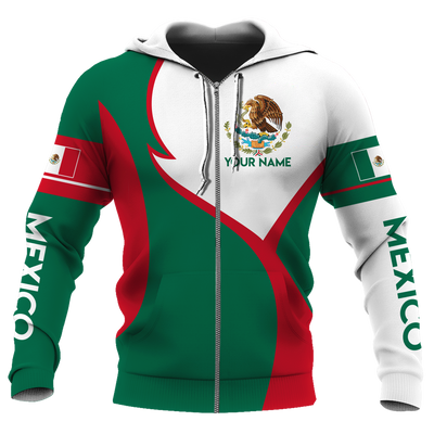 Zip Hoodie / S Mexico Green And Red Style Personalized - Hoodie - Owls Matrix LTD