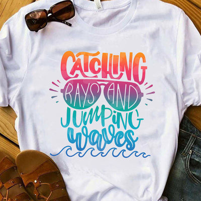 Beach Catching Rays And Jumping Waves MHRZ3005001Y Light Classic T Shirt