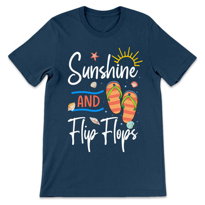 Beach Sunshine And Flip Flops LHRZ3105002Y Dark Classic T Shirt