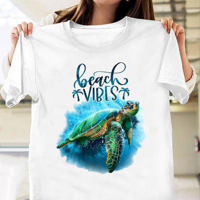 Beach Turtle Beach Vibes MDAY3005001Y Light Classic T Shirt