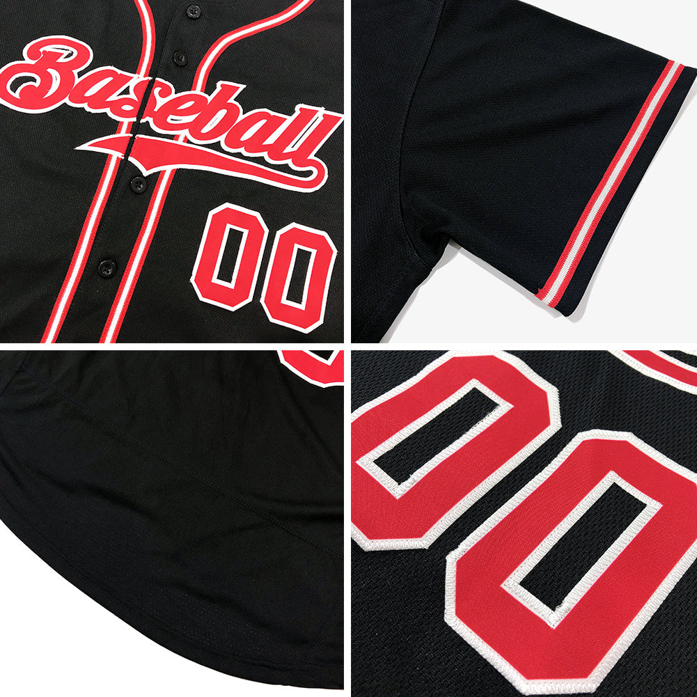Custom Black Orange-White Authentic Baseball Jersey - Owls Matrix LTD
