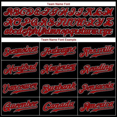 Custom Black Red-White Authentic Baseball Jersey - Owls Matrix LTD