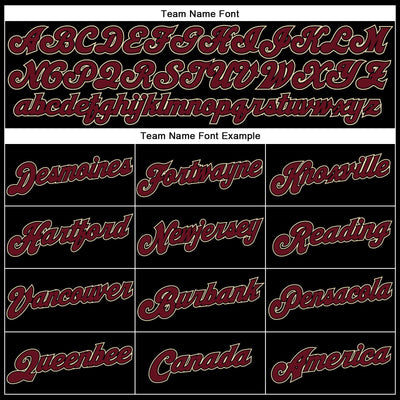 Custom Black Crimson-Khaki Authentic Baseball Jersey - Owls Matrix LTD