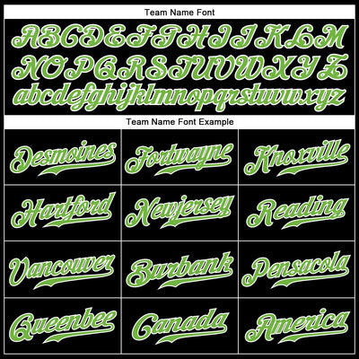 Custom Black White Pinstripe Neon Green-White Authentic Baseball Jersey - Owls Matrix LTD