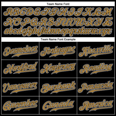 Custom Black Old Gold Pinstripe Old Gold-White Authentic Baseball Jersey - Owls Matrix LTD