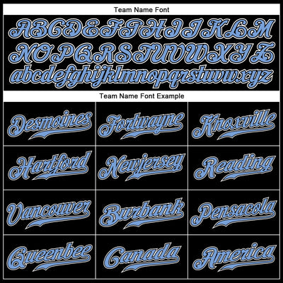 Custom Black Light Blue-White Authentic Baseball Jersey - Owls Matrix LTD