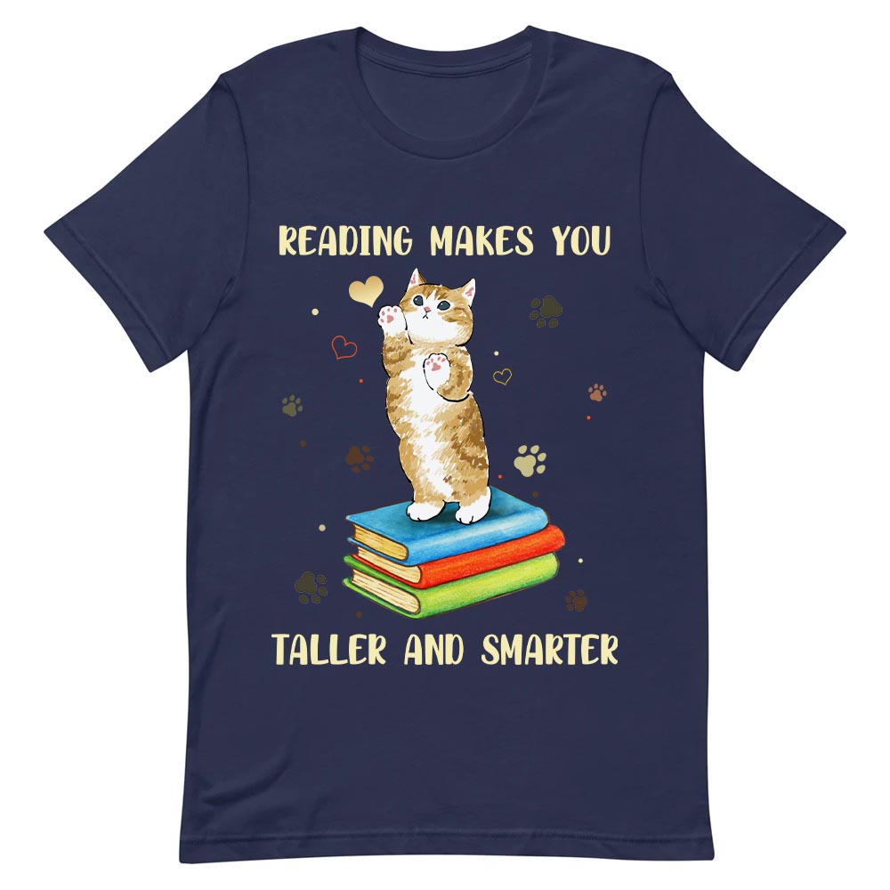 Book Reading Makes You Taller And Smarter NNRZ1304007Y Dark Classic T Shirt