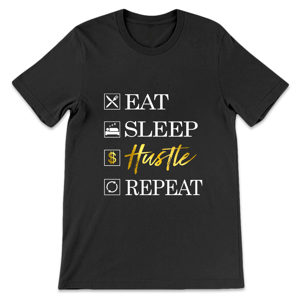 BSD Eat Sleep Hustle Repeat MHRZ0606007Y Dark Classic T Shirt