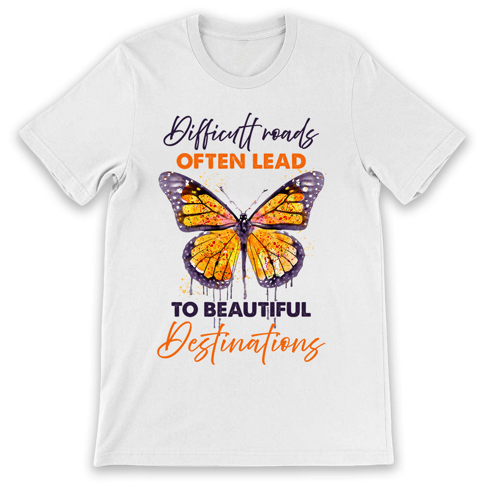 Butterfly Difficult Roads Often Lead To Beautiful Destination HARZ2403012Y Light Classic T Shirt