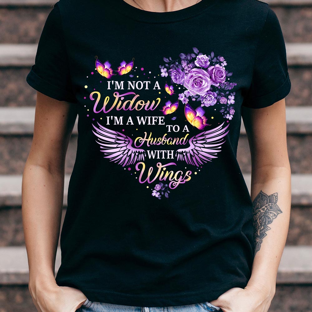 Butterfly I Am A Wife To A Husband With Wings NNRZ2403005Y Dark Classic T Shirt