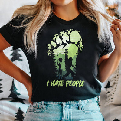 Camping Bigfoot I Hate People HHAY1005006Y Dark Classic T Shirt