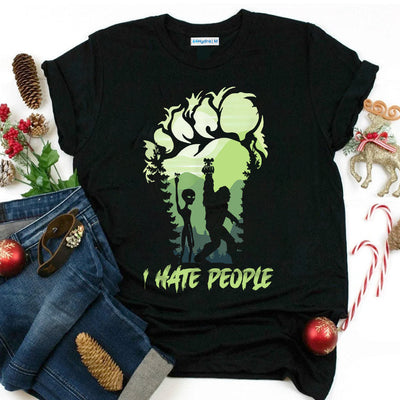 Camping Bigfoot I Hate People HHAY1005006Y Dark Classic T Shirt
