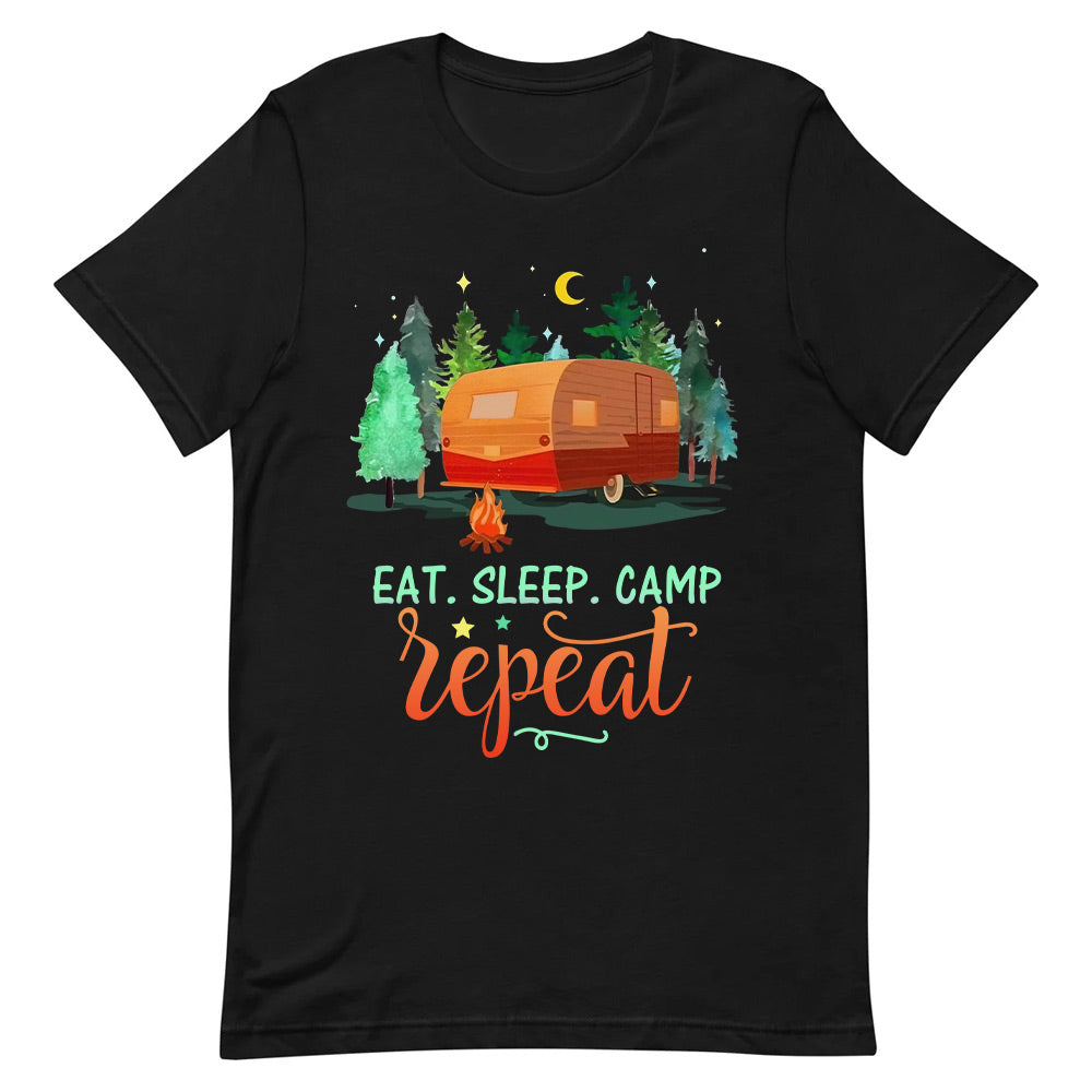 Camping Eat Sleep Camp Repeat DNRZ1005006Y Dark Classic T Shirt