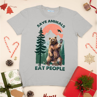 Camping Save Animals Eat People HHAY0905008Y Light Classic T Shirt