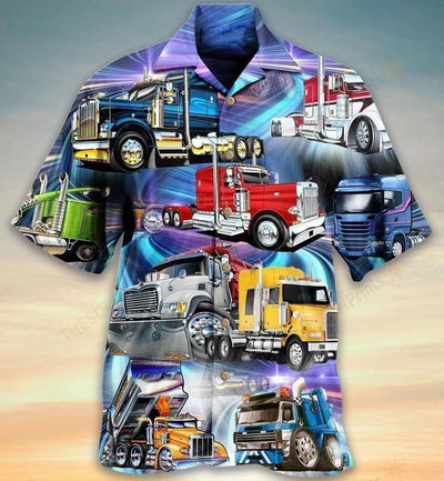 Truck Life Purple Style - Hawaiian Shirt - Owls Matrix LTD