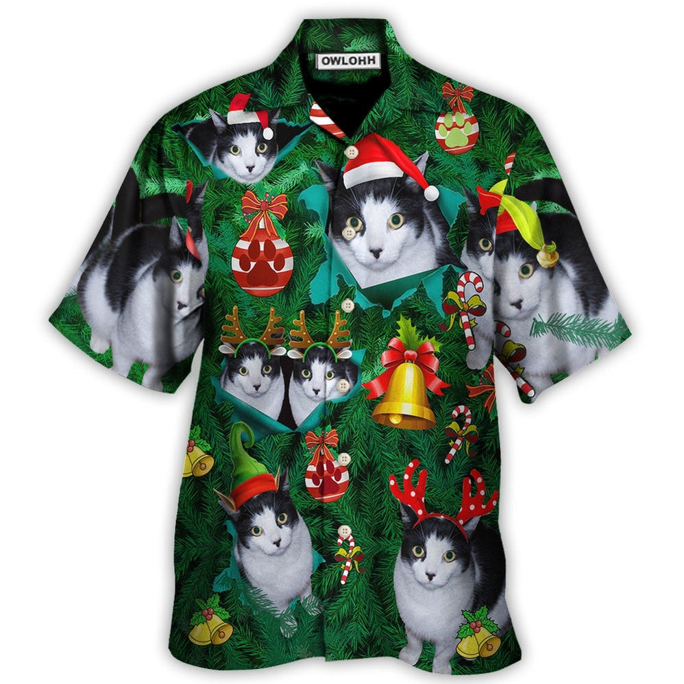 Hawaiian Shirt / Adults / S Cat Lovely Cat Christmas - Hawaiian Shirt - Owls Matrix LTD