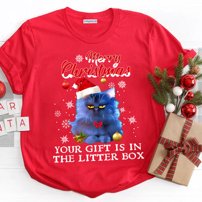 Cat Christmas Gift Is In The Litter Box HARZ0911031Z Dark Classic T Shirt