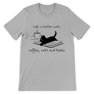 Cat Coffee Book HHQZ1810023Z Light Classic T Shirt