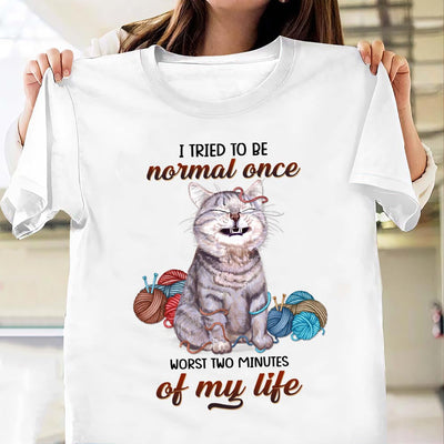Cat I Tried To Normal Once Cattitude NNRZ0903014Y Light Classic T Shirt