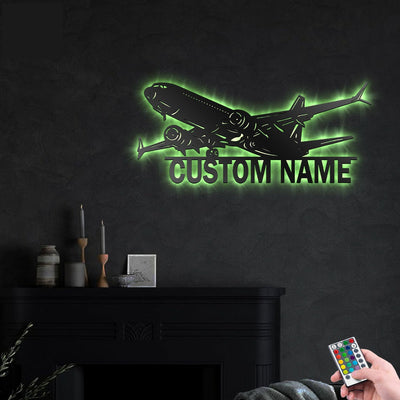 Airplane So Cool Strong Personalized - Led Light Metal - Owls Matrix LTD