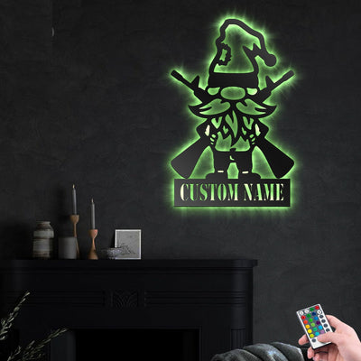 Gnome Gun Personalized - Led Light Metal - Owls Matrix LTD