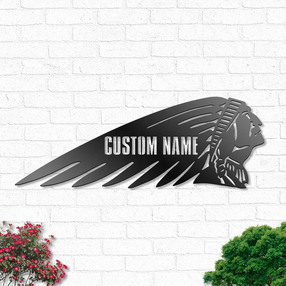 American Native Personalized - Led Light Metal - Owls Matrix LTD