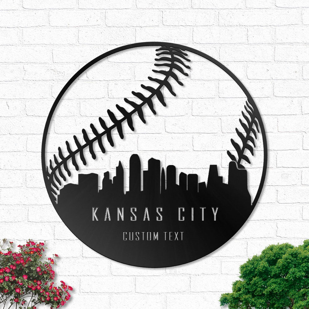 Baseball Kansas City Personalized - Led Light Metal - Owls Matrix LTD