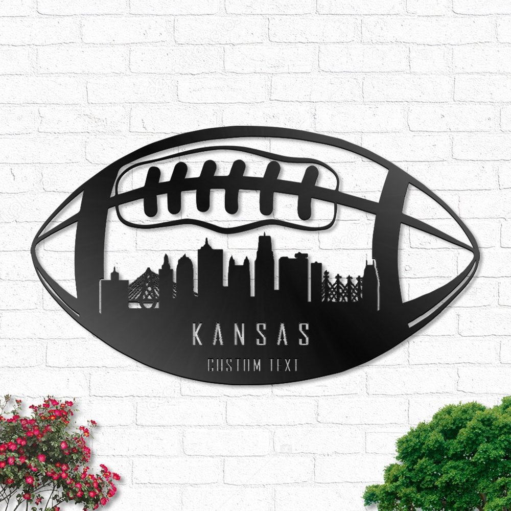 Football Kansas City Personalized - Led Light Metal - Owls Matrix LTD