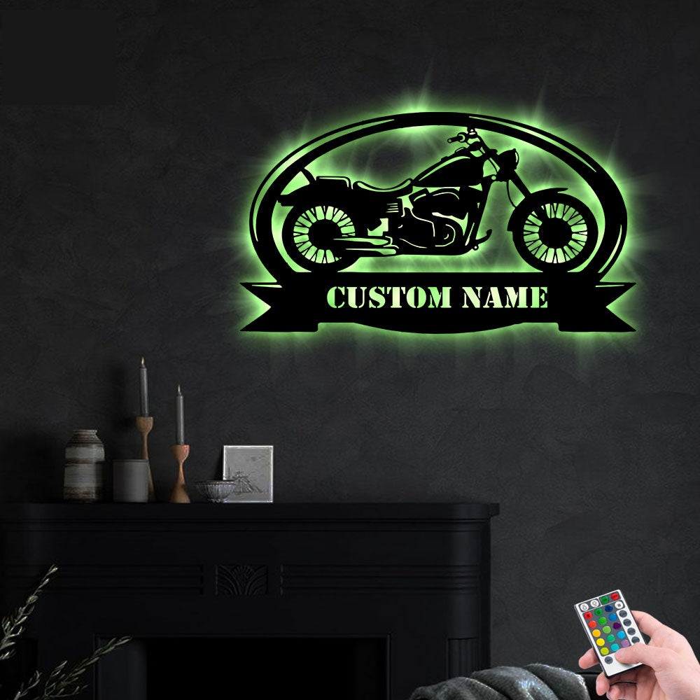 Motorcycle Beautiful Style Personalized - Led Light Metal - Owls Matrix LTD