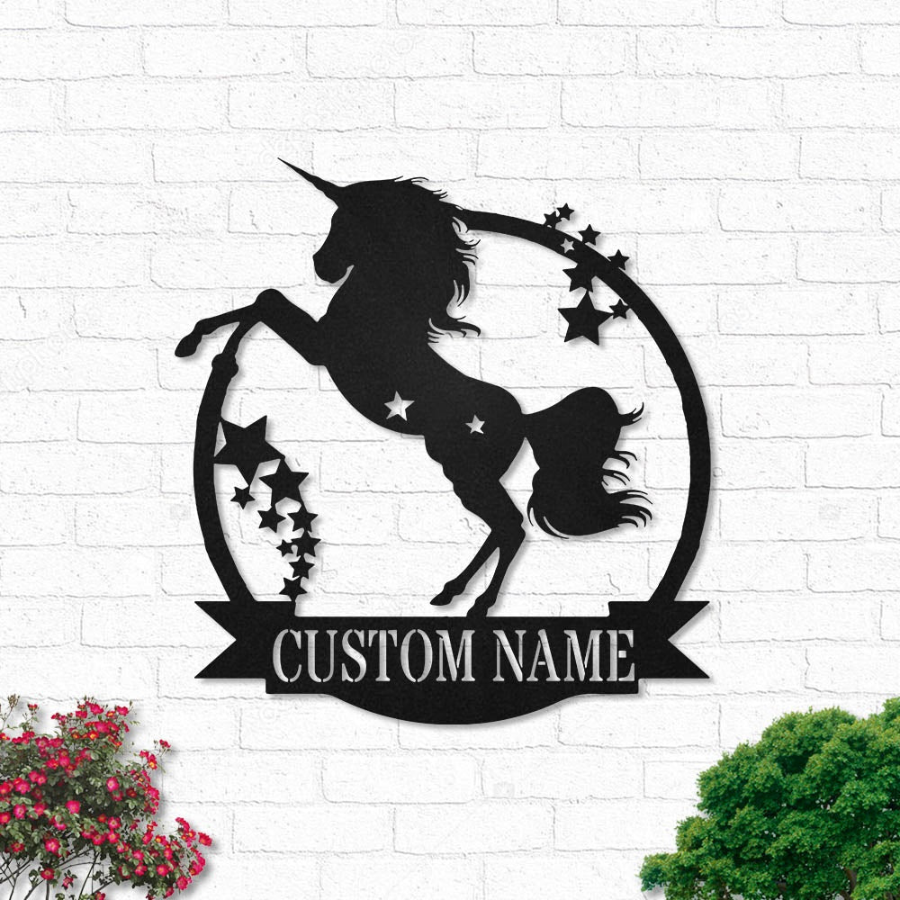 Unicorn Style Decoration Personalized - Led Light Metal - Owls Matrix LTD