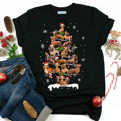 Dachshund Christmas DNGB0311004Z Dark Classic T Shirt