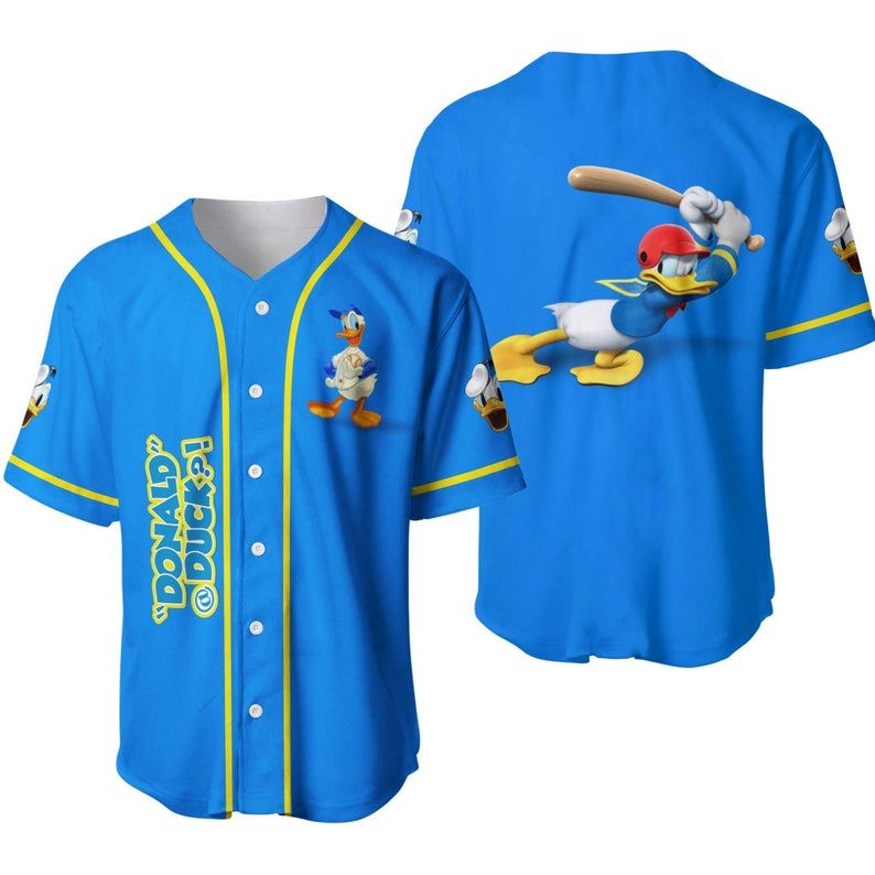 Donal Duck Player Disney Baseball Jersey 222 Gift For Lover Jersey