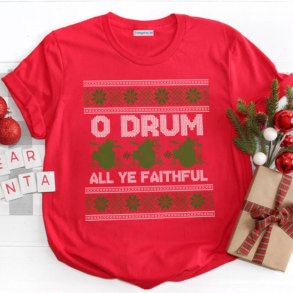 Drum Christmas O Drum MDGB0311014Z Dark Classic T Shirt