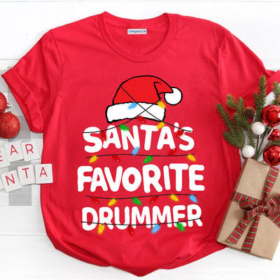 Drum Christmas Santa Favorite Drummer AGGB0311037Z Dark Classic T Shirt