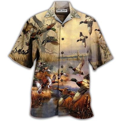 Hawaiian Shirt / Adults / S Duck Amazing Vintage Wild Duck - Hawaiian Shirt - Owls Matrix LTD