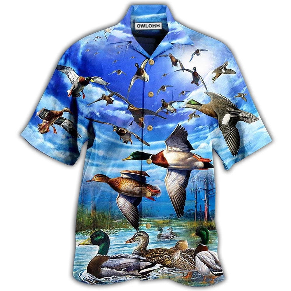 Hawaiian Shirt / Adults / S Duck Keep Your Freedom Wild Duck - Hawaiian Shirt - Owls Matrix LTD