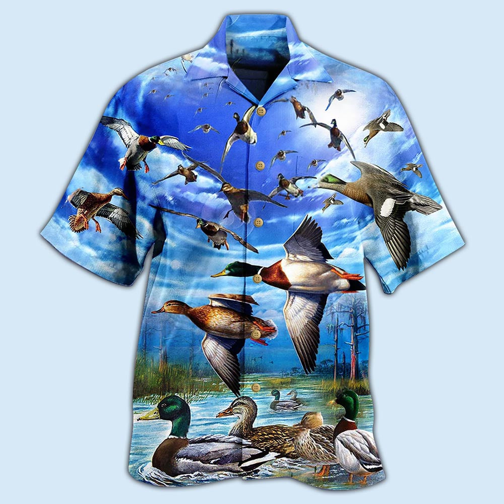 Duck Keep Your Freedom Wild Duck - Hawaiian Shirt - Owls Matrix LTD