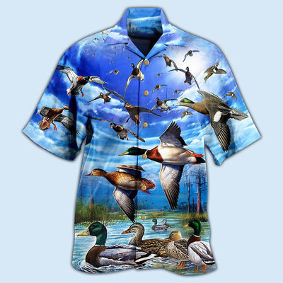 Duck Keep Your Freedom Wild Duck - Hawaiian Shirt - Owls Matrix LTD