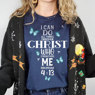 Faith I Can Do All Things Dandelion Butterfly HALZ1611011Z Dark Classic T Shirt