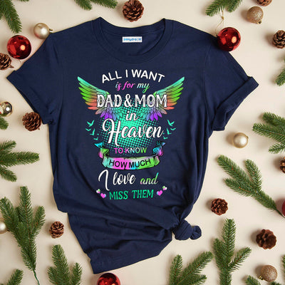 Faith Memorial For My Mom And Dad In Heaven HALZ1711013Z Dark Classic T Shirt