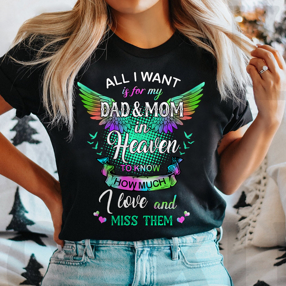 Faith Memorial For My Mom And Dad In Heaven HALZ1711013Z Dark Classic T Shirt