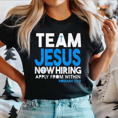 Faith Team Jesus Now Hiring HALZ1611036Z Dark Classic T Shirt