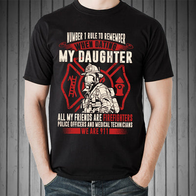 Firefighter Father ACAA1210001Z Dark Classic T Shirt