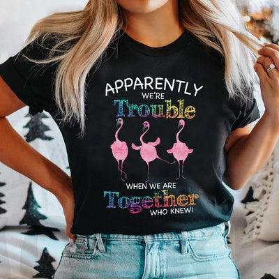Flamingo Trouble When We Are Together BGRZ1611056Z Dark Classic T Shirt