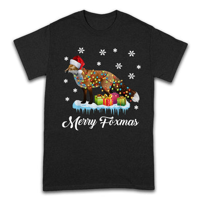 Fox Christmas Lights QUAZ0311001Z Dark Classic T Shirt