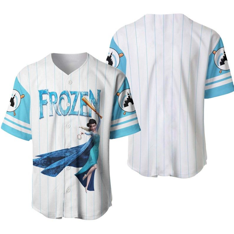 Frozen Elsa Disney Baseball Jersey 555 Gift For Lover Jersey