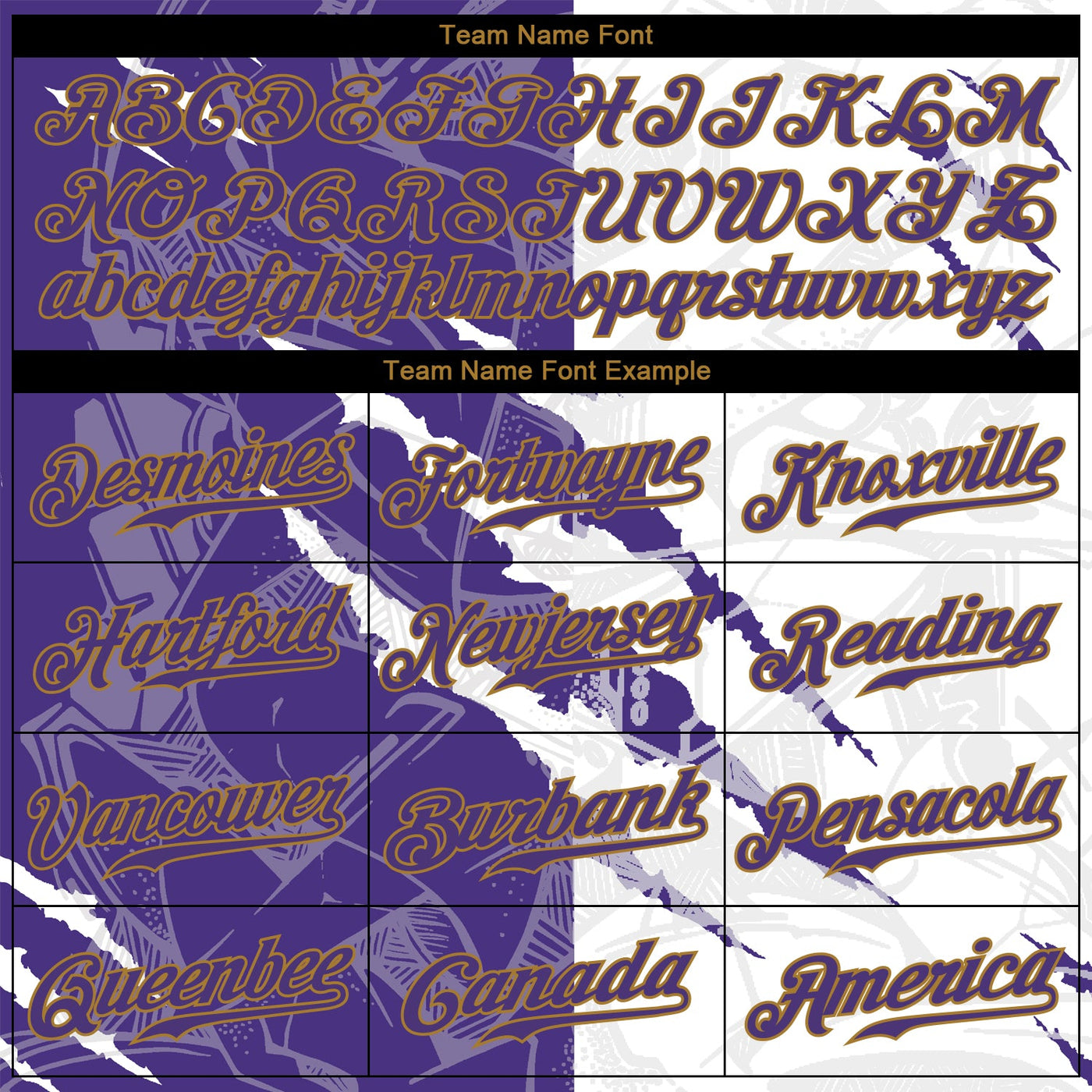 Custom Graffiti Pattern Purple-Old Gold 3D Authentic Baseball Jersey - Owls Matrix LTD