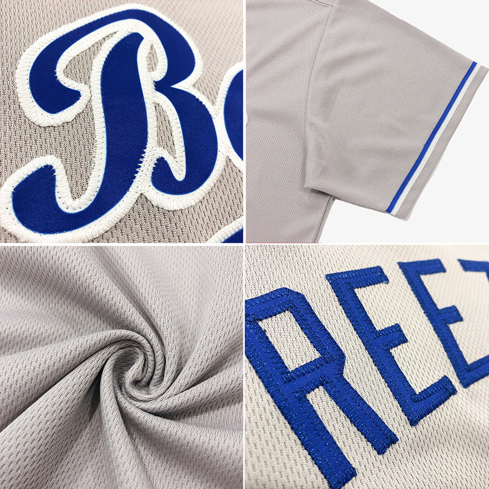 Custom Gray White-Black Authentic Throwback Rib-Knit Baseball Jersey Shirt - Owls Matrix LTD